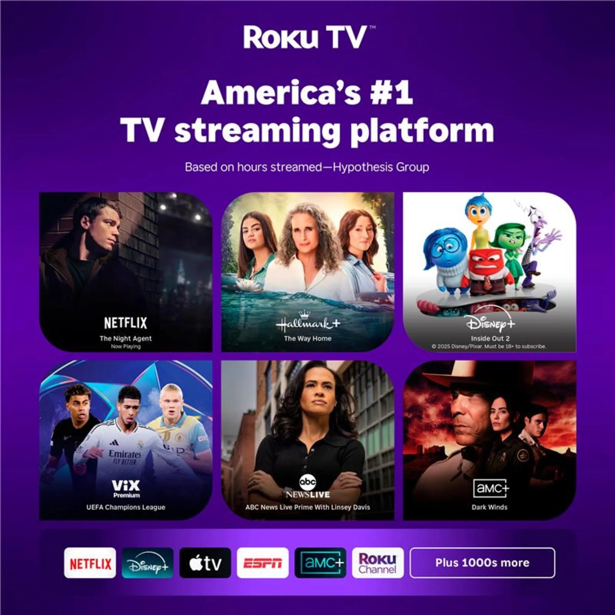50” Class 4K UHD Roku Smart Television, 100012585