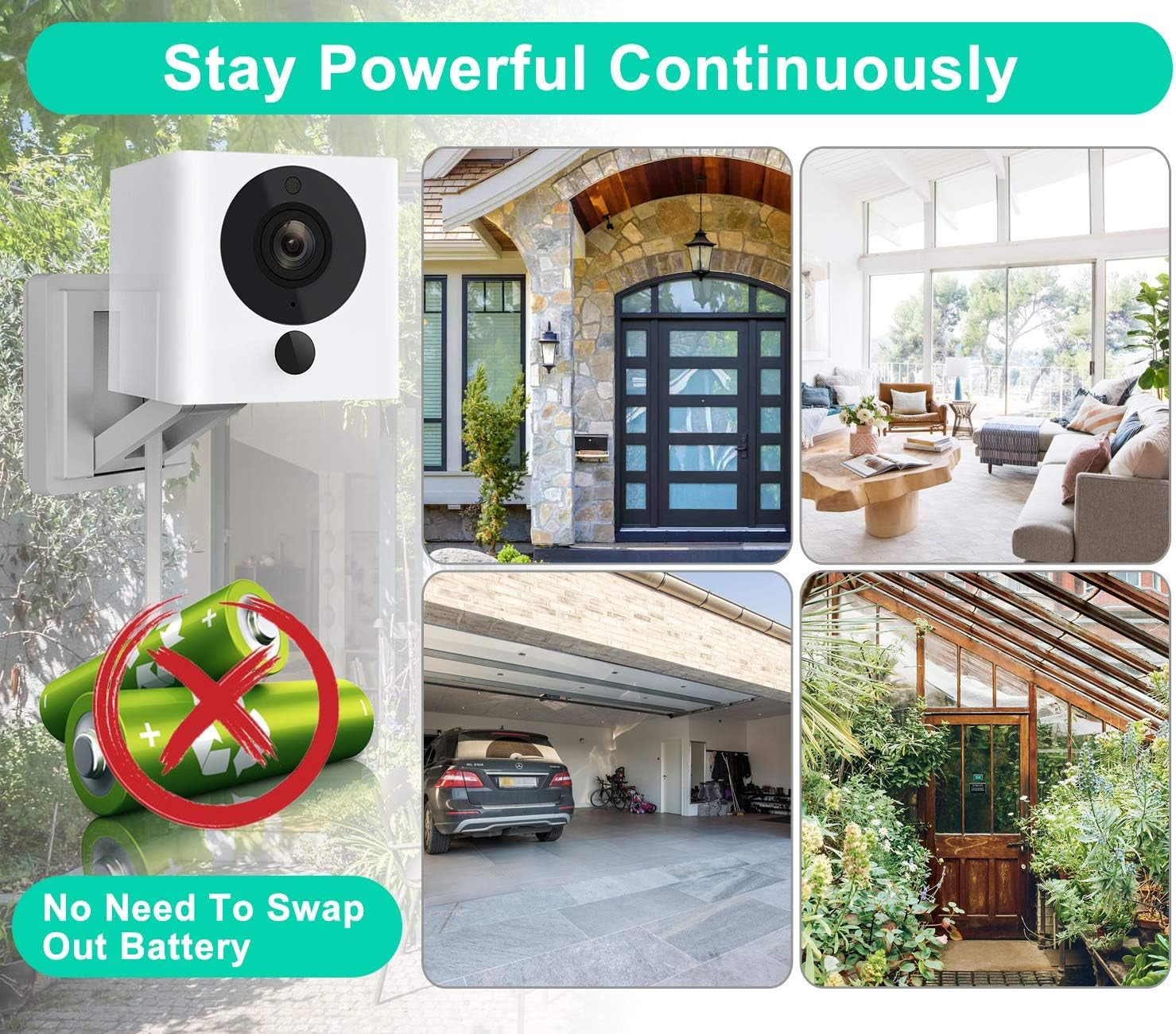 Micro USB Extension Cable 20Ft(2Pack),Micro USB Cable Charging Power Cord Flat Long for Security Camera Wyze Cam V4 V3,OG,V3 Pro,Blink Outdoor 3Rd Gen,Xt,Mini,Ring Stick up Cam