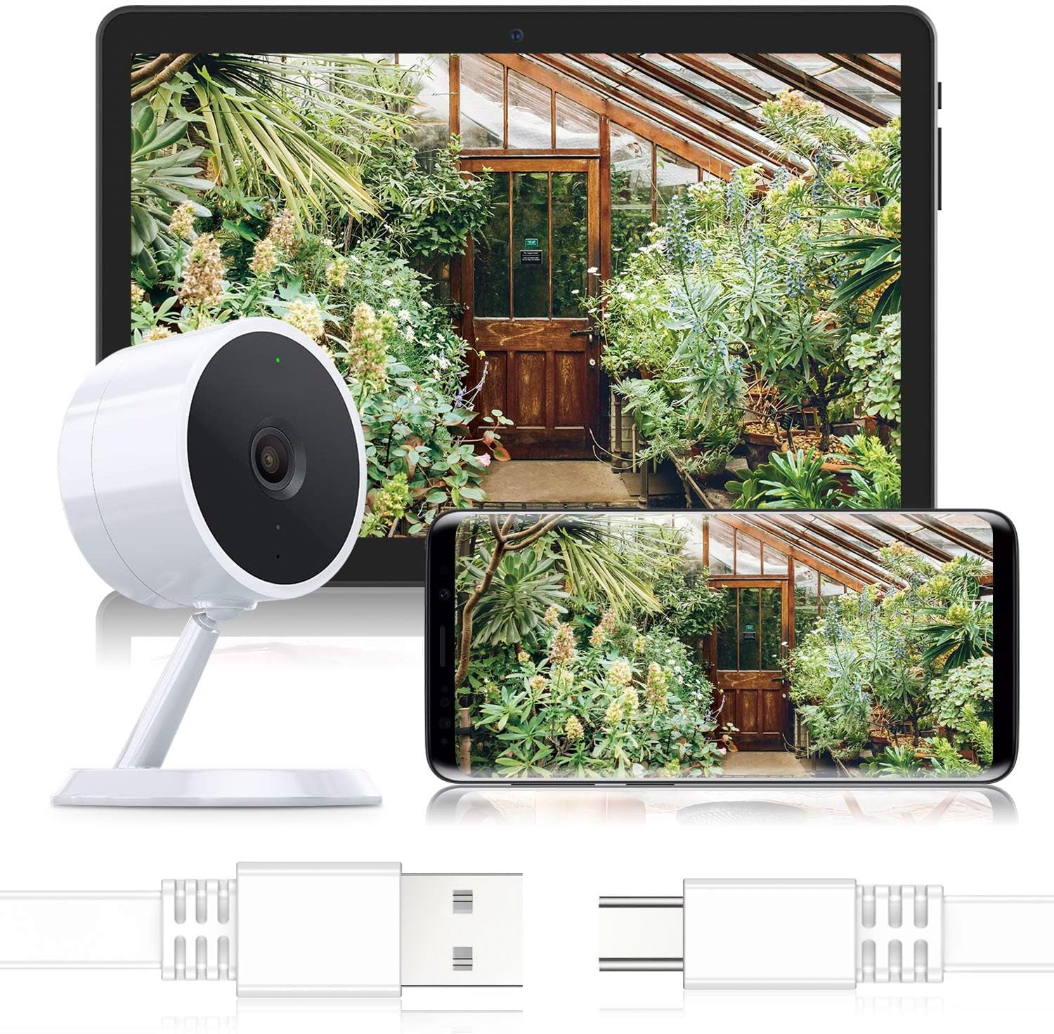 Micro USB Extension Cable 20Ft(2Pack),Micro USB Cable Charging Power Cord Flat Long for Security Camera Wyze Cam V4 V3,OG,V3 Pro,Blink Outdoor 3Rd Gen,Xt,Mini,Ring Stick up Cam